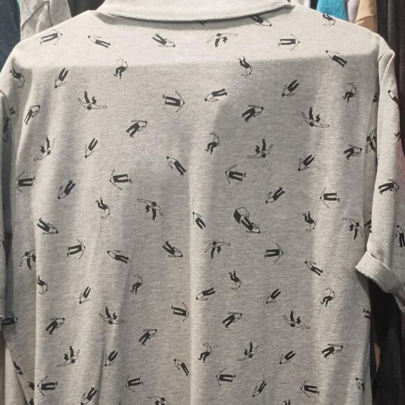 Nike SB - Gray Allover Print Dri-Fit Polo - Skateboard Shirt - Size XL - Picture 3 of 8